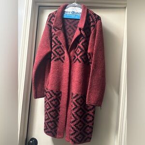 Creation long coatigan geometrical